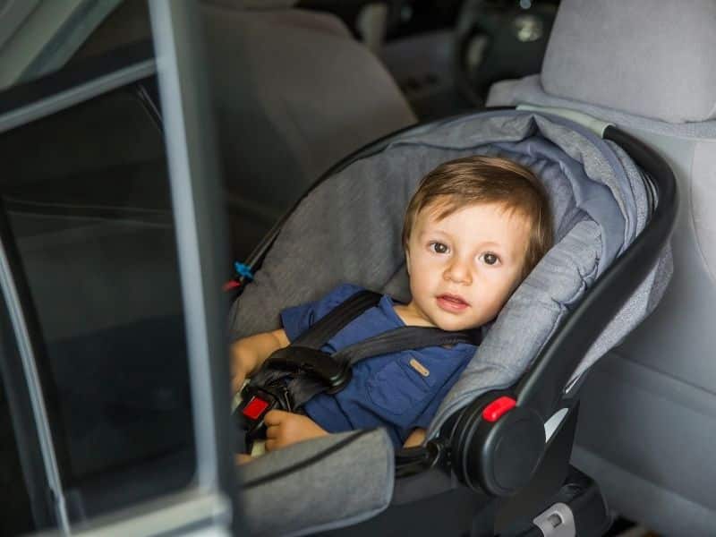 baby in a car seat