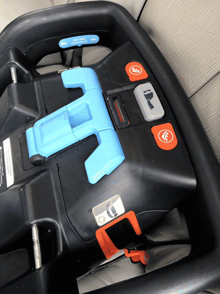 mesa car seat orange button release